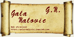 Gala Malović vizit kartica